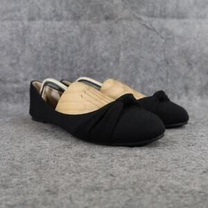 Charles Albert Shoes Women 12 Ballet Flat Slip On Fashion Knot Toe Classic Black